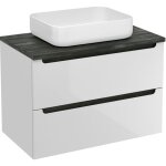 Naturel - meuble de salle de bain sous lavabo stilla 80x60x45 cm blanc (stillad08057dc)