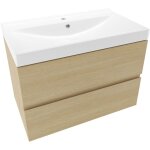 Naturel verona 80x50x45, 5 cm meuble de salle de bain mural, sans lavabo, bois clair (verona80sdbu)