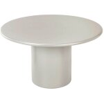 Navalia - table repas ronde pied central en mdf laqu sable