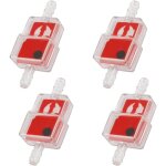 Nazalus - vente 4x 6 mm filtre  carburant de carr en ligne moto cyclomoteur scooter 1 / 4 pouce filtre ...