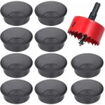 Nazalus - vente chaude - 10pcs passe - cble bureau, passe - cble pour ordinateur 60mm avec scie cloche, ...