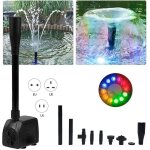 Nazalus - vente chaude - pompe  eau submersible avec 12 lumires led 15w ultra - silencieuse ip68 tanche ...