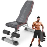 Neche - banc de musculation noir, banc r�glable pour l'entra�nement complet du corps banc inclinable ...