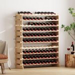 Need �tag�re � bouteilles casier � vin bouteilles en bois non trait� avec 10 �tages pour 100 bouteilles, ...