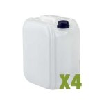 Negomix - lot de 5 x jerrican bidon plastique 10 l litres avec bouchon tanche et 1 robinet verseur