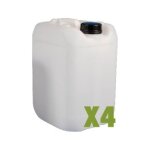 Negomix - lot de 4x bidon jerrican plastique 20 litres + 1 robinet verseur