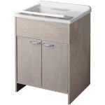 Negrari - bac  laver avec meuble chne 60x50 en pvc cm mod. garden