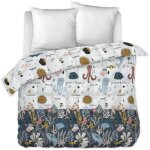 Altobuy - nemo - couette imprime motifs ocan 240x220 cm + 2 taies d'oreiller 60x60 cm