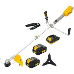 D�broussailleuse sur batterie nemura 40v - l: 43cm + fil + lame + 2 batteries 4ah + chargeur rapide