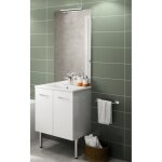 Neova - meuble suspendu sous vasque primo l 60cm avec 2 portes blanc + pieds - n�ova - a2310976