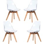 Nest dream - pack de 4 chaises s - verona - transparent