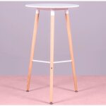 Table haute de style nordic - palermo - blanc - nest dream