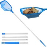 Nettoyage de piscine, 150cm �puisettes de surface pour piscine, filets de fond de piscine avec percher ...