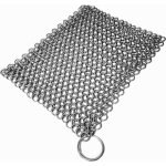 Nettoyant pour fonte, brosse � r�curer en cotte de mailles, 20cm x 20cm en acier inoxydable 304 pour ...