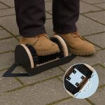 Nettoyeur de bottes avec brosses p�riph�riques et repose - pieds