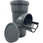 Nettoyeur de gouttires avec filtre, diamtre 110 mm, gris aquer