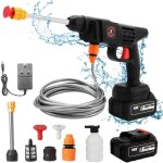 Nettoyeur haute pression, pistolet haute pression sans fil 50bar, nettoyeur haute pression sur 1 batterie, ...