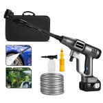 Nettoyeur haute pression portable, buse 6 - en - 1, 3 vitesses r�glables, avec deux batterie de 3. 0ah ...