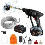 Zoternen - nettoyeur haute pression sur batterie, laveuse �lectrique sans fil 6 en 1 spray 60bar 300w ...