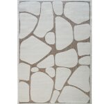 Thedecofactory - new age iceberg - tapis ext�rieur int�rieur moderne � relief cr�me 80x200