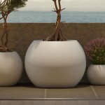 Dalia 70 - pot rond pour plantes et fleurs en polythylne 68x50 cm pour l'extrieur et l'intrieur ...