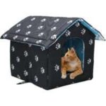 Niche chat extrieur, 40 x 38 x 35 cm maison pour chat exterieur, pliable, tanche, maison pour chat ...