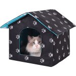 Niche chat extrieur, 40 x 38 x 35 cm maison pour chat exterieur, pliable, tanche, maison pour chat ...