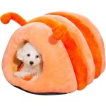Niche pour chat interieur, en forme de chenille, lit pour chien avec fond antidrapant, panier chat d'hiver ...