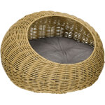 Niche pour chat lit pour chat panier de chat en résine tressée imitation rotin coussin doux déhoussable ... Niche pour chat lit pour chat panier de chat en résine tressée imitation rotin coussin doux déhoussable ...