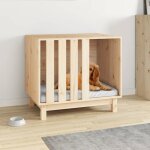 Niche pour chien - abri pour chien - chenil 70x50x62 cm bois de pin massif 858597