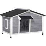 Niche - chien - bois - sapin - toit - asphalte - ouvrant - fond - amovible - resistant - intemp�ries ...