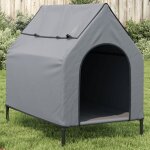 Design in - niche pour chiens chenil extérieur parc enclos pour chien anthracite tissu oxford et acier ... Design in - niche pour chiens chenil extérieur parc enclos pour chien anthracite tissu oxford et acier ...