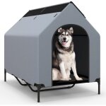 Costway - niche pour chien exteriéur intérieur 132 cm, chenil pour grand chien 2 en 1, fenêtre ventilée, ... Costway - niche pour chien exteriéur intérieur 132 cm, chenil pour grand chien 2 en 1, fenêtre ventilée, ...