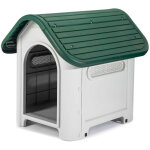 Gardiun - niche pour chien petit kira 75x59x66 cm fabriquée en résine couleur beige / vert Gardiun - niche pour chien petit kira 75x59x66 cm fabriquée en résine couleur beige / vert