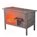 Niche deexterieur resistante aux intemperies pour chats, abri en bois pour plusieurs chats, isolation ...