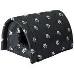 Niche d'ext�rieur pour chat r�sistante � l'hiver imperm�able et chaude maison d'animaux avec doublure ...