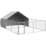 Niche d'ext�rieur pour chien enclos 6x3x1, 9 m acier galvanis� vidaxl
