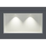 Niche murale douche acier inox + 2 spots led, tagre rangement douche salle de bain encastrable - 30x60x10cm ...