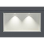 Niche murale douche acier inox + 2 spots led, tagre rangement douche salle de bain encastrable - 30x60x10cm ...