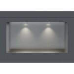 Niche murale douche acier inox + 2 spots led, tagre rangement douche salle de bain encastrable nt306010x ...