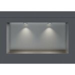 Niche murale douche acier inox + 2 spots led, tagre rangement douche salle de bain encastrable nt306010x ...