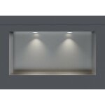 Niche murale douche acier inox + spot led, tagre rangement douche salle de bain encastrable nt203010x ...