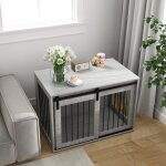 Niche verrouillable pour grand chien jusquà 30kg porte coulissante entrée sécurisée pour intérieur extérieur ... Niche verrouillable pour grand chien jusquà 30kg porte coulissante entrée sécurisée pour intérieur extérieur ...