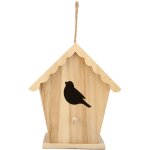 Nichoir en bois en forme d'oiseau, bote  oiseaux d'entre, maison de nidification extrieure pour jardin ...