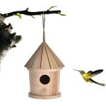 Nichoir en bois pour oiseaux, nichoir naturel pour esp�ces de m�sanges bleues