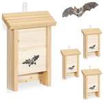 Nichoirs � chauves - souris, lot de 4 - bois non trait�, escalade facile