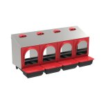 Nichoir  poules extrieur 4 dpartements 104x48x45 cm. pondoir mtallique d'extrieur