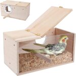 Nichoir pour oiseaux design transparent bo�te d'�levage de voli�re en bois pour perroquet maison de station ...