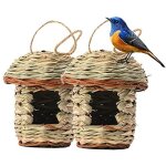 Nichoir oiseaux exterieur suspendue, nichoirs tiss�s � la main en fibre naturelle voliere oiseaux, oiseaux ...