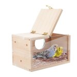 Nichoir  perruches oiseaux transparent pour cage en bois perroquets calopsittes insparables